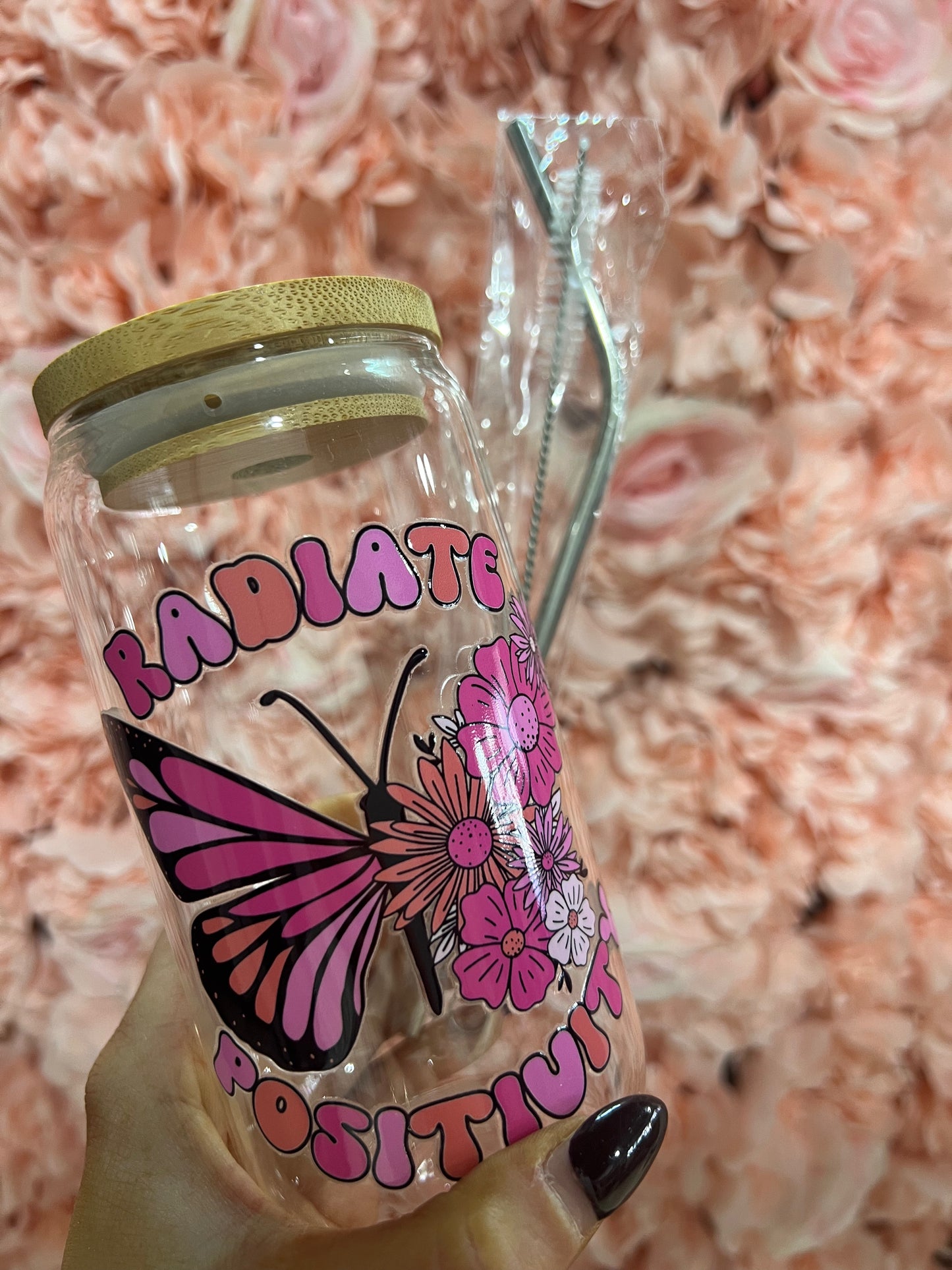 Radiate Positivity Glass Cup