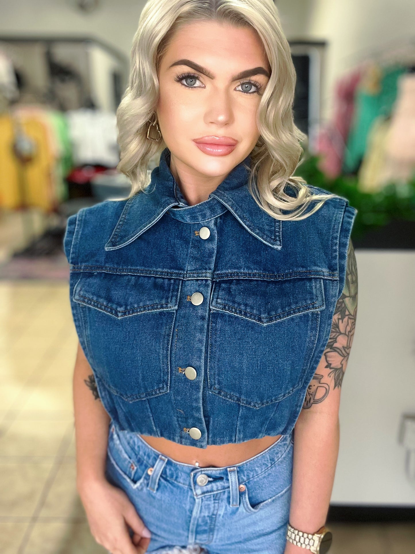 Coastal Cowgirl Denim Top