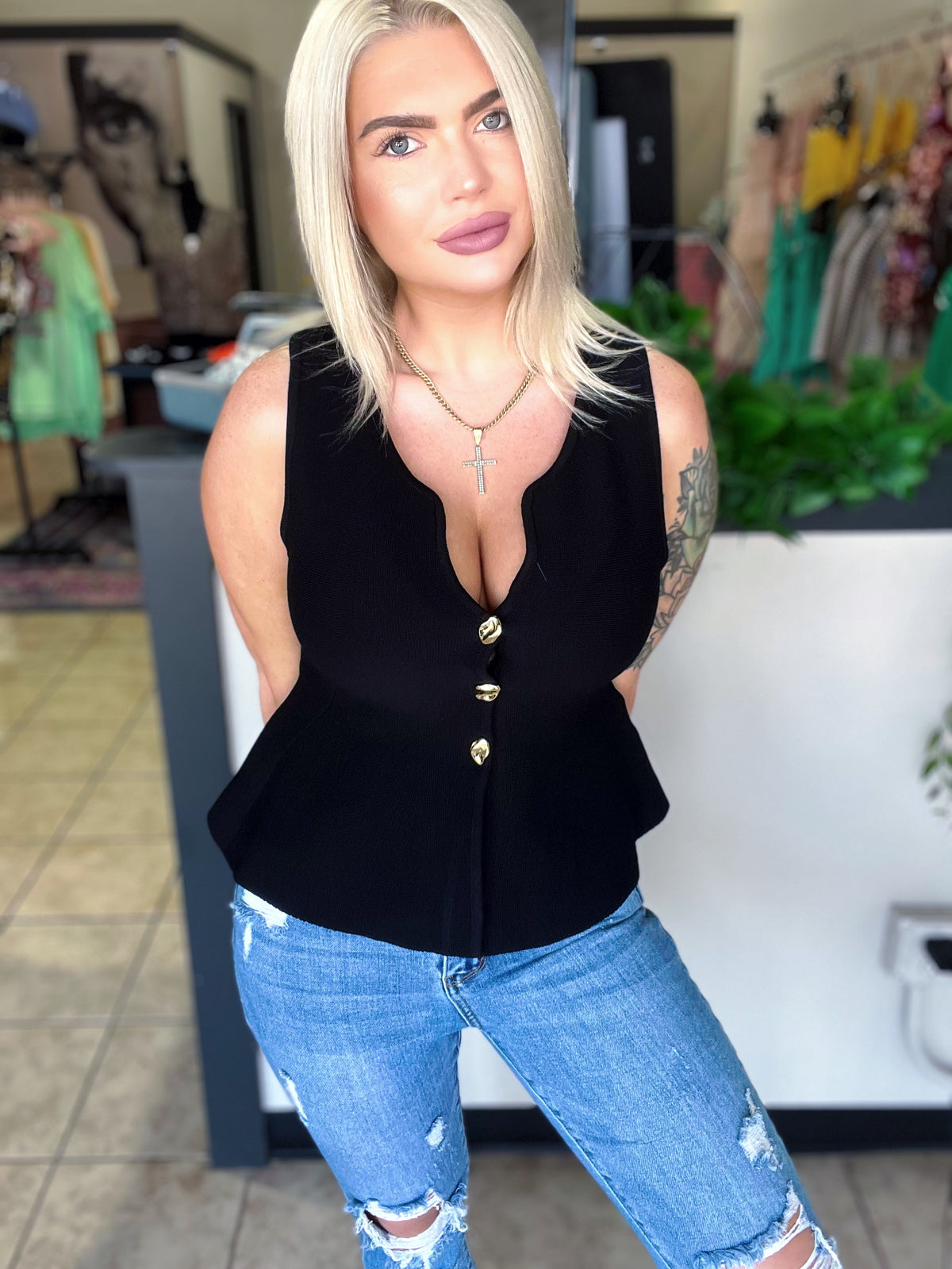 Hall Pass Peplum top