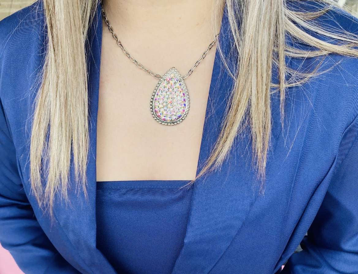 Teardrop Diamond Necklace