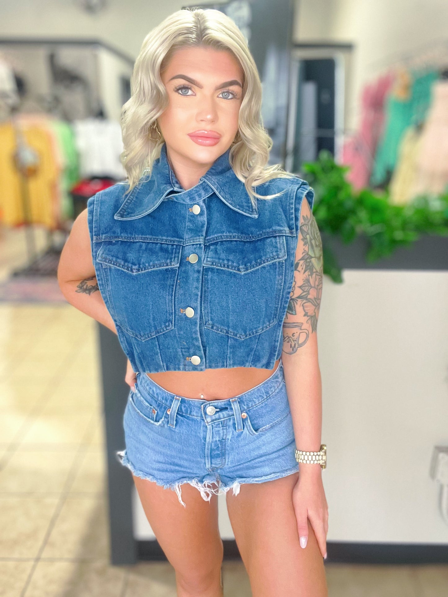 Coastal Cowgirl Denim Top