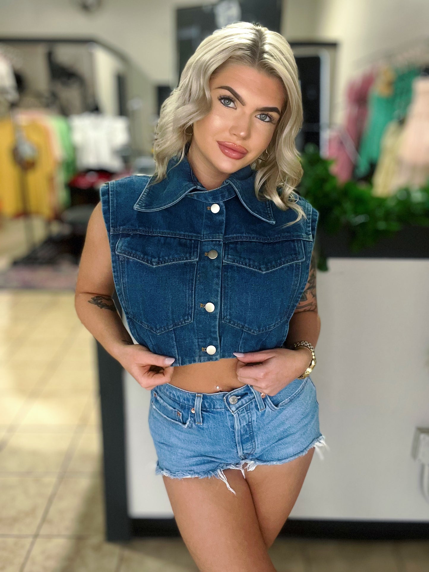 Coastal Cowgirl Denim Top