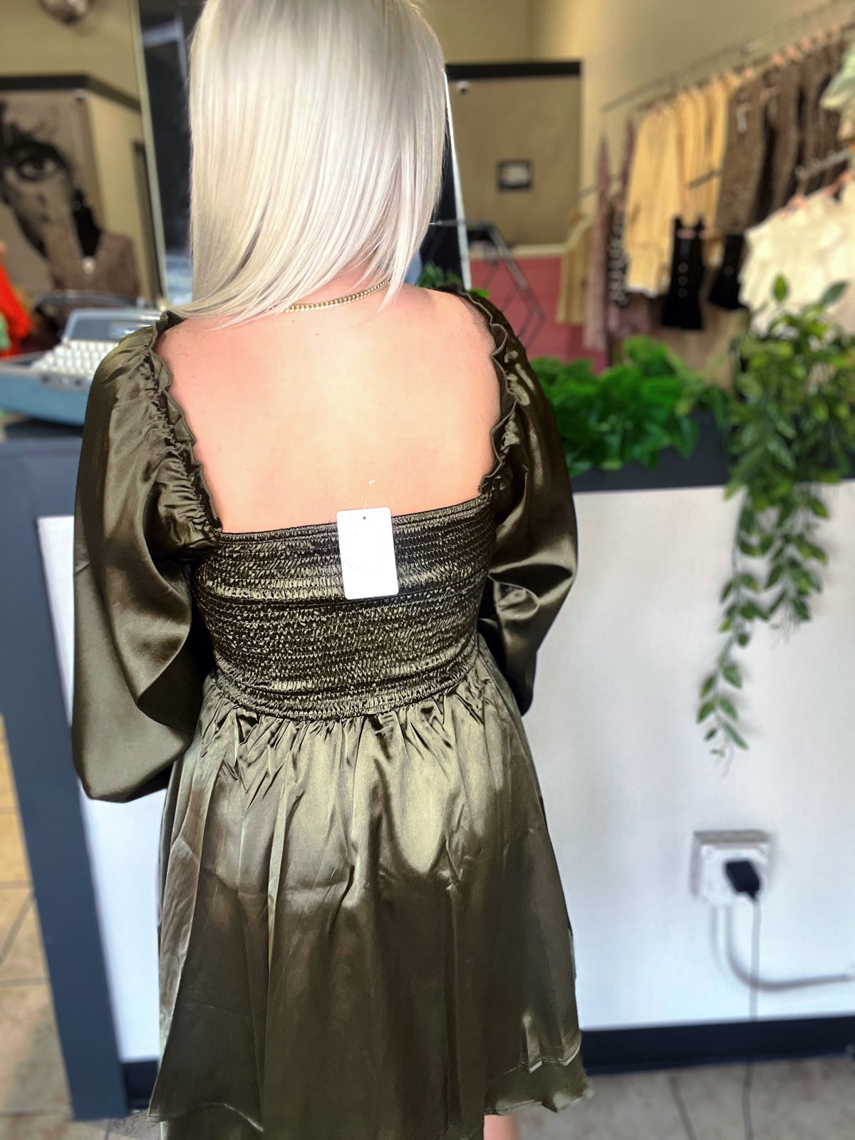 Olive Martini Mini Dress