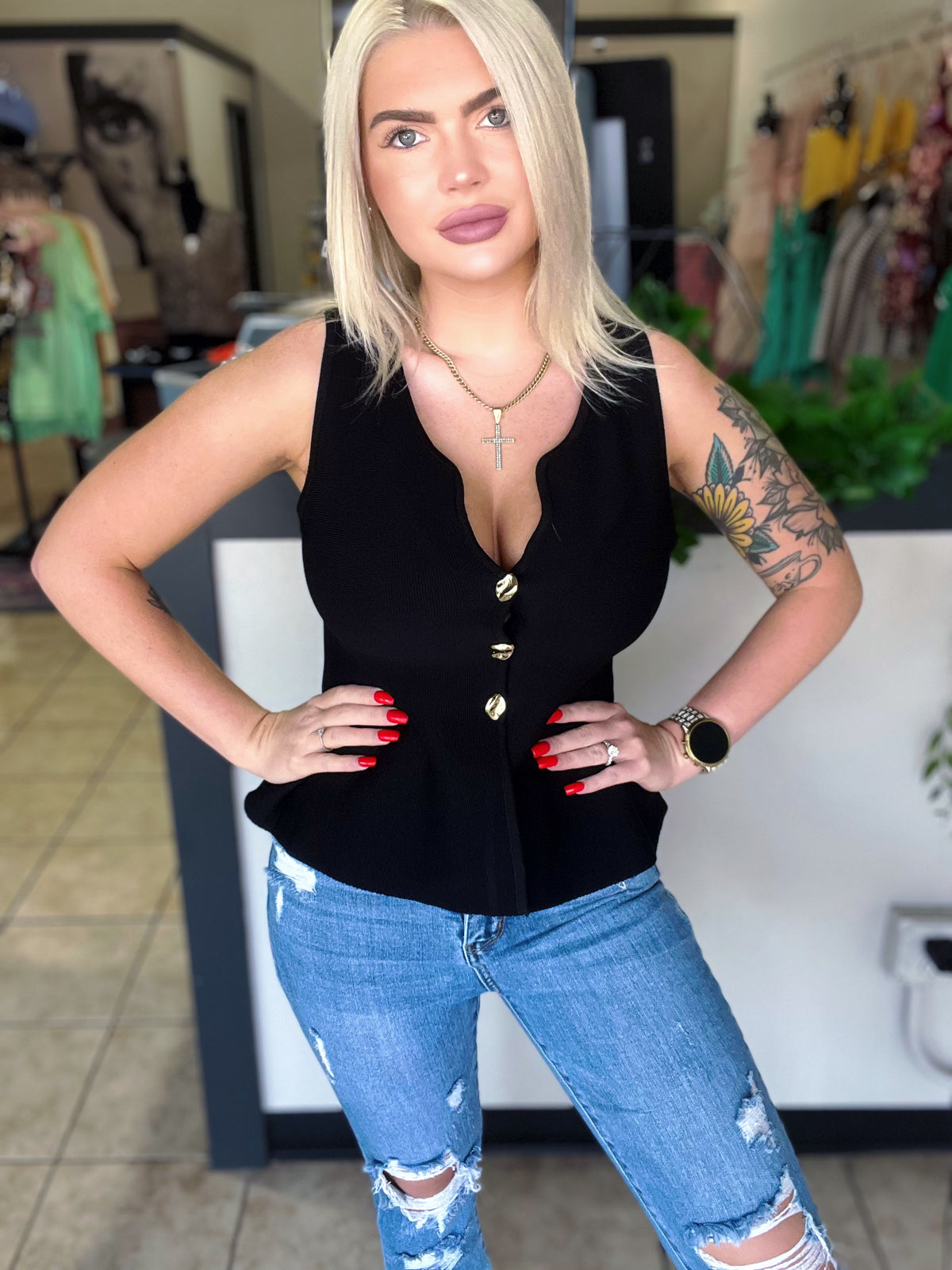 Hall Pass Peplum top