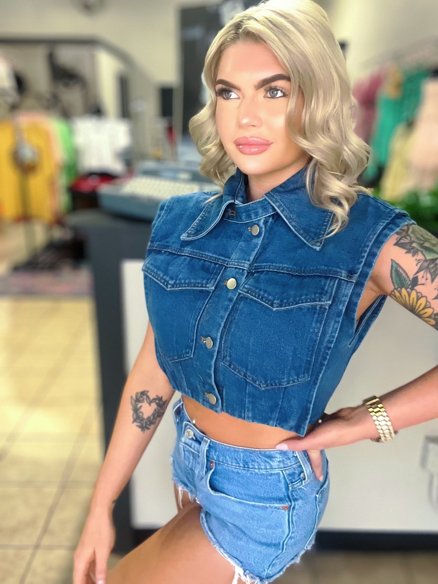 Coastal Cowgirl Denim Top