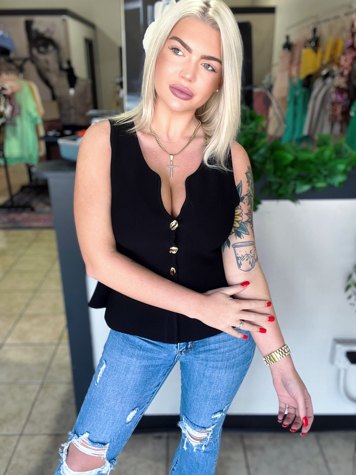 Hall Pass Peplum top