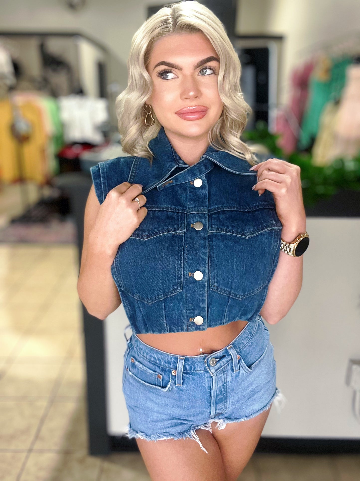 Coastal Cowgirl Denim Top