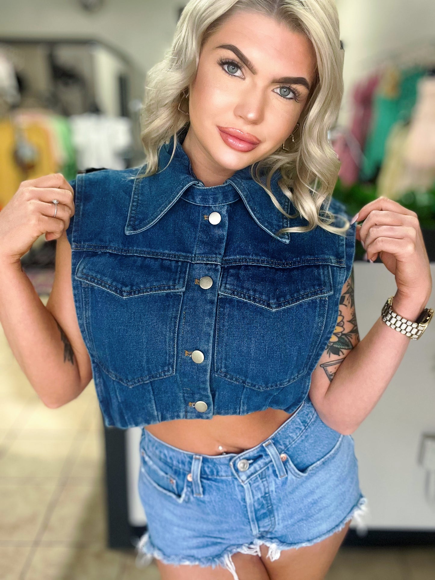 Coastal Cowgirl Denim Top