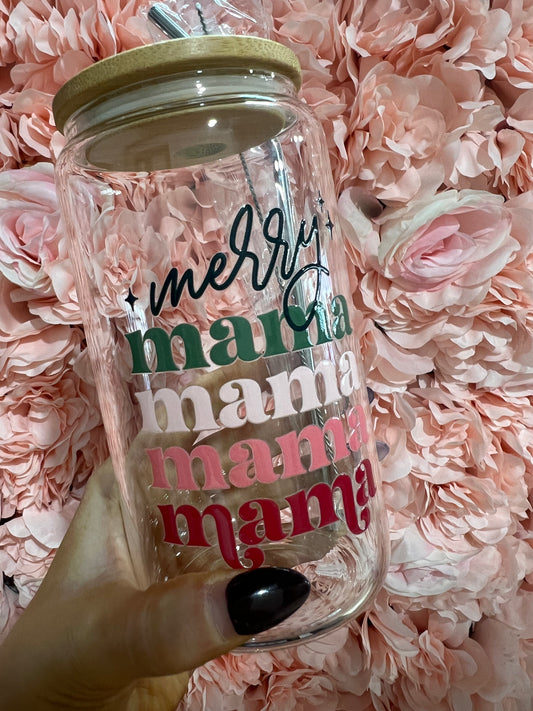 Merry Mama Glass Cup