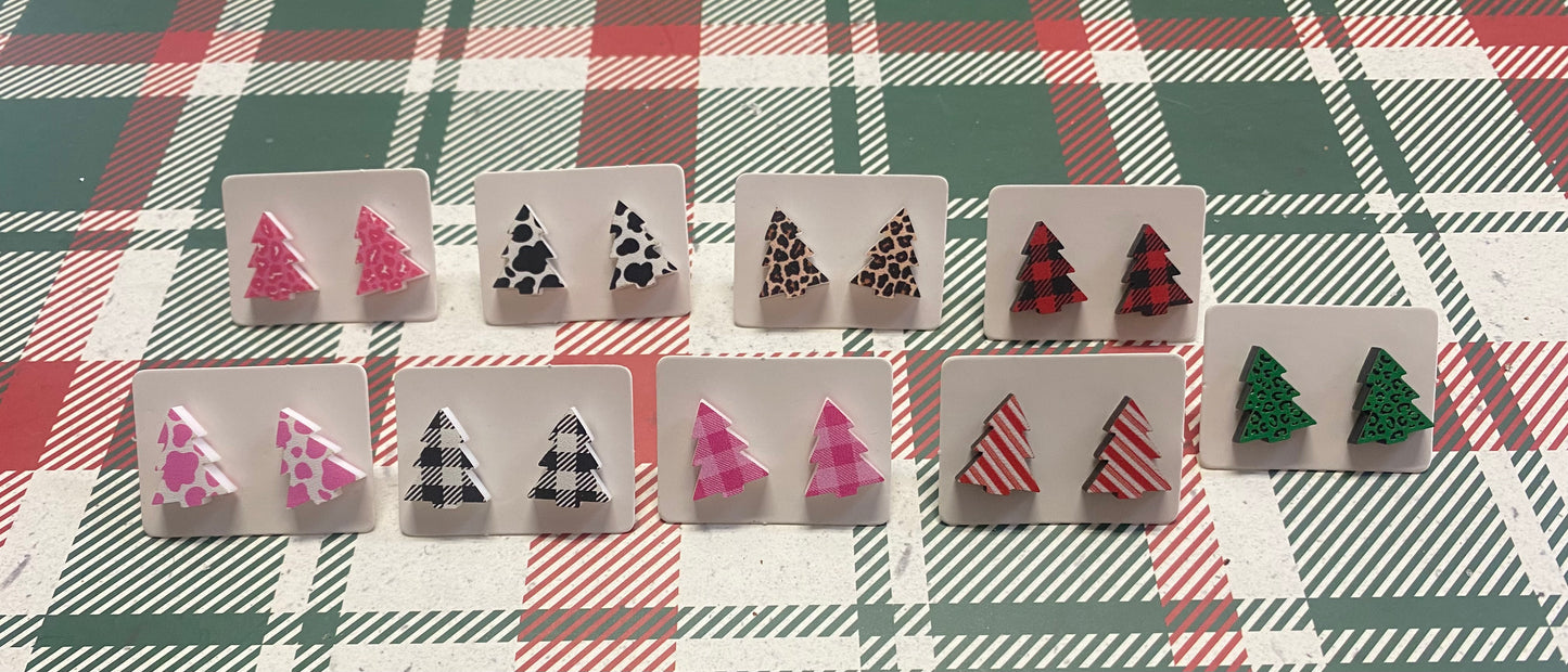 Christmas Tree Stud Earrings
