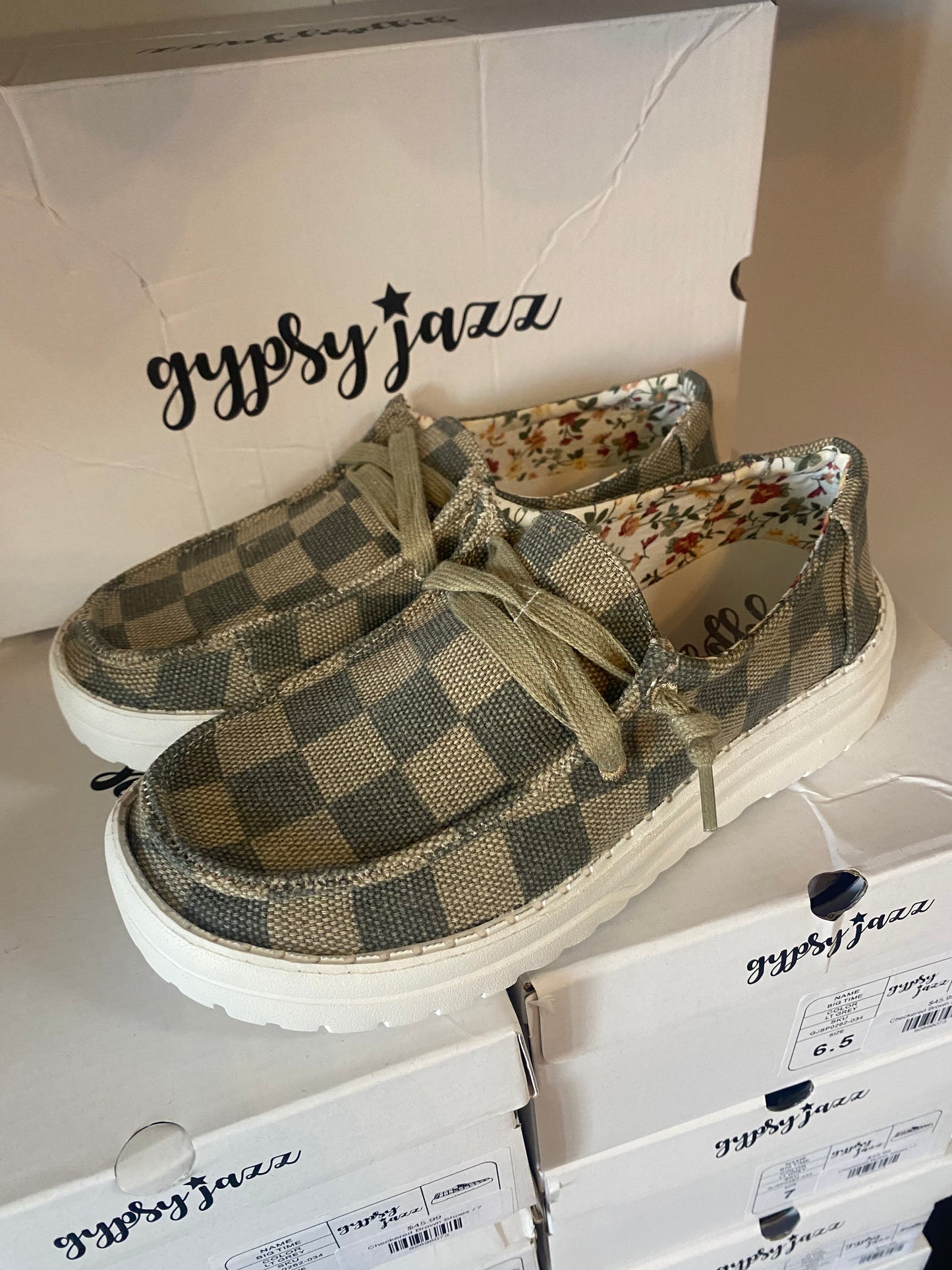 Checkered Brown Shoes