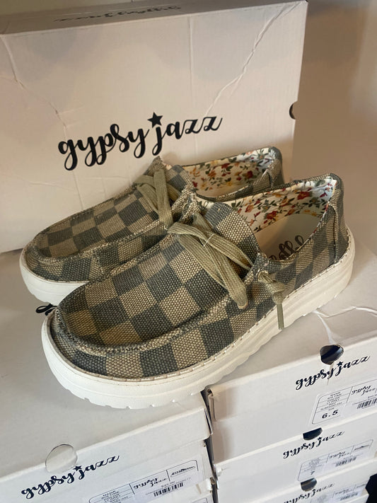 Checkered Brown Shoes